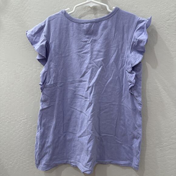 Hanna Andersson Sweet Lavender Knit Flutter Tee - Picture 4 of 7